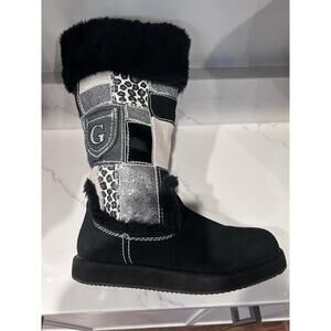 Authentic Guess Boots‎ By Marciano Harmonie Black Multi Textile Upper Size 5.5